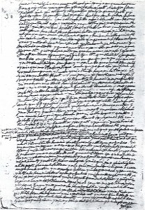 Una página densamente cubierta con texto manuscrito en una caligrafía — Anónimo novohispano