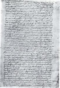Página de un antiguo manuscrito — Anónimo novohispano