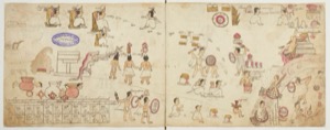 Y fundación de Tenochtitlán — Anónimo tlacuilo mexica (Códice Azcatitlán)