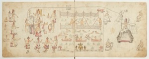Códice Pictográfico — De celebraciones y vida cotidiana — Anónimo tlacuilo mexica (Códice Azcatitlán)