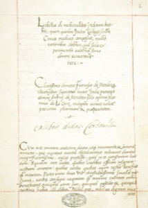 Página de un antiguo manuscrito o códice — Martín de la Cruz
