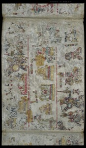 Códice Maya — Con inscripciones jeroglíficas y pictogramas — Anónimo mixteco