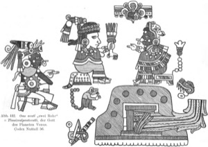 Deidades y símbolos aztecas — Tlacuilo anónimo, tradición mixteca-puebla (Códice Borgia)