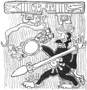 Deidad Maya y Símbolos Astronómicos