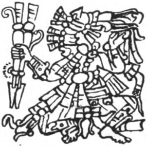 Figura antropomorfa con atributos de deidad mexica