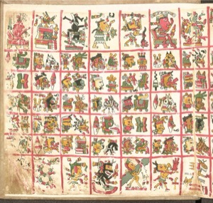 Códice Colonial — Mexicano con figuras y glifos — Tlacuilo anónimo, tradición mixteca-puebla (Códice Cospi)