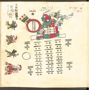 Códice Cospi, — Lámina, nº 25 — Tlacuilo anónimo, tradición mixteca-puebla (Códice Cospi)