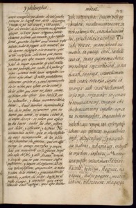 Página de un antiguo libro impreso — Bernardino de Sahagún