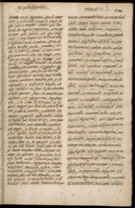 Página de un antiguo libro impreso en español — Bernardino de Sahagún