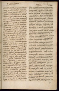 Una página de un libro antiguo impreso — Bernardino de Sahagún