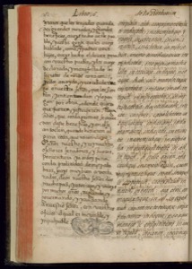 Página de un libro impreso antiguo — Bernardino de Sahagún