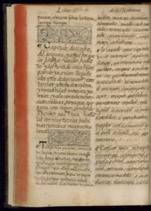 Página de un manuscrito o libro antiguo — Bernardino de Sahagún