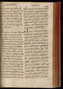 Página de un antiguo manuscrito — Bernardino de Sahagún