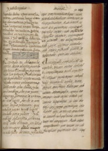 Página de un manuscrito o libro antiguo — Bernardino de Sahagún
