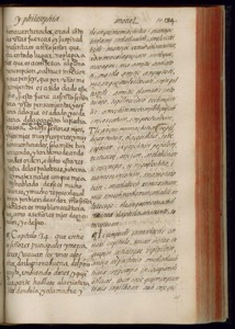 Página de un antiguo manuscrito o códice