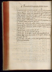 Página de un antiguo volumen abierto — Bernardino de Sahagún