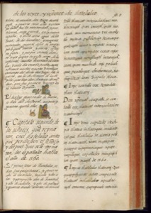 Página de un antiguo volumen que documenta la historia — Bernardino de Sahagún