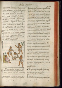 Ilustración de un ritual azteca del Códice Florentino — Bernardino de Sahagún
