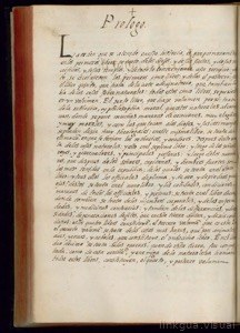 Página de un antiguo manuscrito — Bernardino de Sahagún