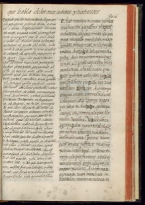 Página de un antiguo manuscrito — Bernardino de Sahagún