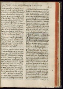 Página antigua de un manuscrito o libro impreso