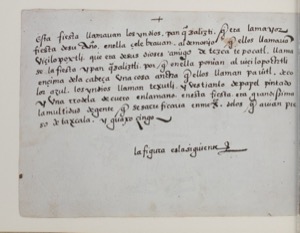 Página de un códice o manuscrito colonial que detalla — Anónimo tlacuilo (Códice Magliabecchiano)