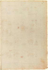 Página antigua y descolorida de un documento histórico — Anónimo tlacuilo mexica (Códice Mendoza)