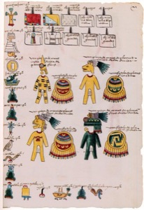 Códice Mexicano: — Figuras y Glifos Precolombinos — Anónimo tlacuilo mexica (Códice Mendoza)