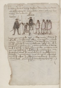 Escena de la época colonial que muestra a un hombre — Anónimo novohispano