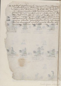 Página de un antiguo códice o manuscrito — Anónimo novohispano