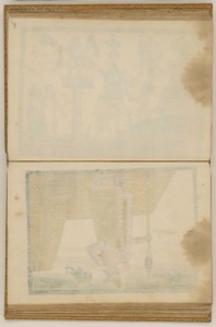 Dos páginas de un libro antiguo o manuscrito — Anónimo novohispano