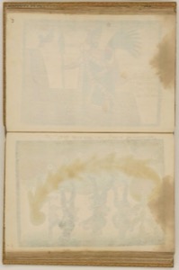 Páginas de un códice o manuscrito antiguo — Anónimo novohispano