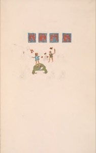 Representación de dos figuras antropomorfas — Anónimo novohispano