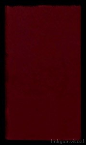 Un campo de color rojo oscuro domina la composición