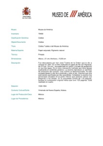 Manuscrito ilustrado conocido como Códice Tudela — Anónimo tlacuilo mexica (Códice Tudela)