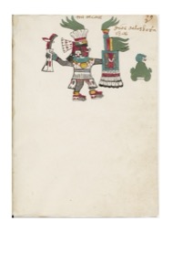 Una deidad mesoamericana — Anónimo tlacuilo mexica (Códice Tudela)