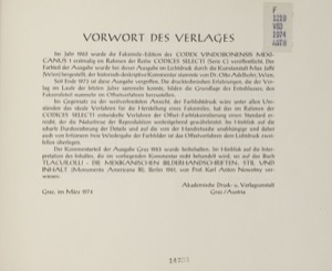 Vorwort des Verlages — Anónimo mixteco