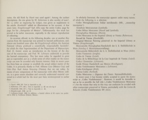 Detalle de un documento antiguo con texto y referencias bibliográficas — Anónimo mixteco
