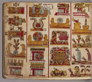 Pinturas indígenas prehispánicas: Representaciones de templos y ofrendas — Anónimo mixteco