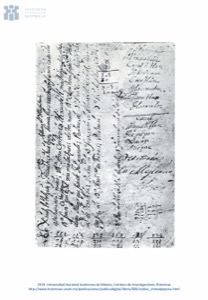 Manuscrito antiguo con escritura cursiva y columnas de texto — Anónimo novohispano