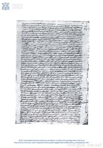 Página de un antiguo manuscrito o códice