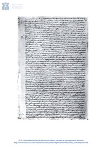 Página de un antiguo manuscrito — Anónimo novohispano