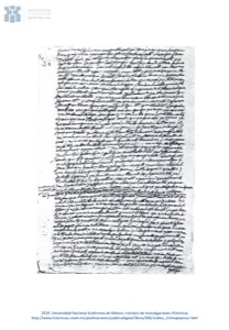 Una página manuscrita antigua — Anónimo novohispano
