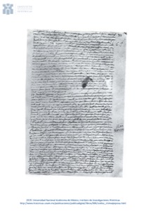 Página de un antiguo manuscrito — Anónimo novohispano