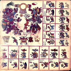 Códice con representaciones mixtecas y calendáricas — Anónimo tlacuilo mexica (Códice Borbónico)