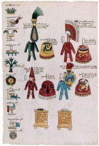 Tributos y vestimentas de guerreros mexicas