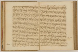 Manuscrito antiguo abierto — Anónimo novohispano (Códice Ramírez)