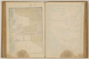 Dos páginas abiertas de un manuscrito antiguo