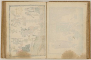 Páginas abiertas de un antiguo libro ilustrado