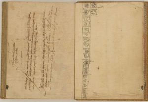 Un manuscrito abierto revela dos páginas envejecidas — Anónimo novohispano (Códice Ramírez)